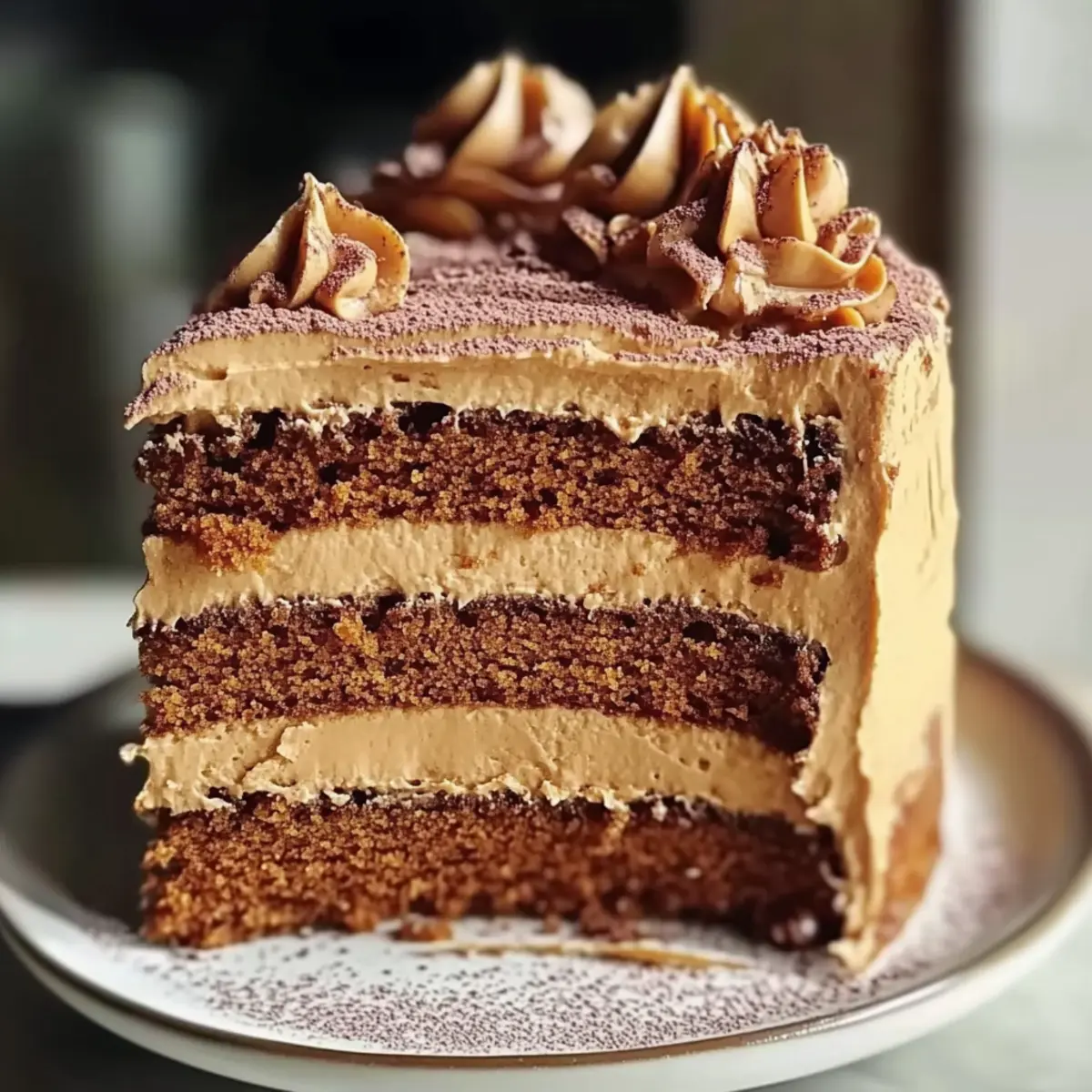 Caramel Coffee Buttercream Cake