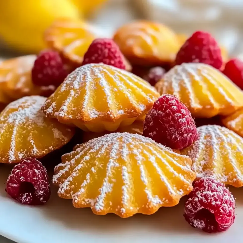 Lemon Raspberry Madeleines