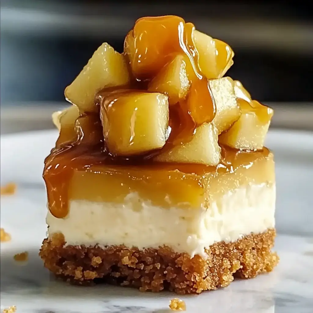 Mini Caramel Apple Cheesecake Bites