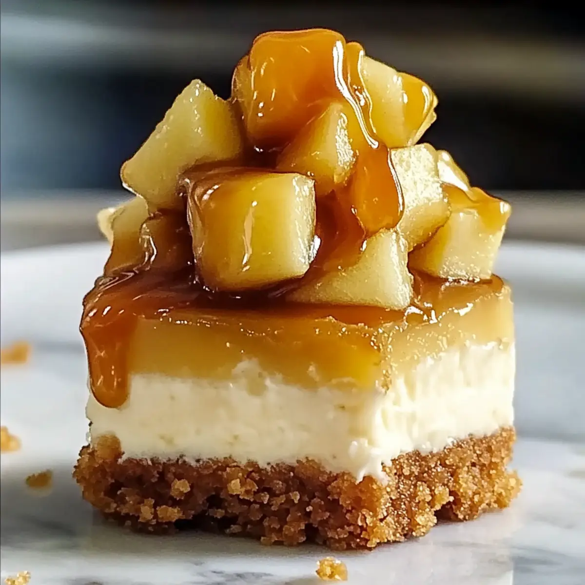Mini Caramel Apple Cheesecake Bites