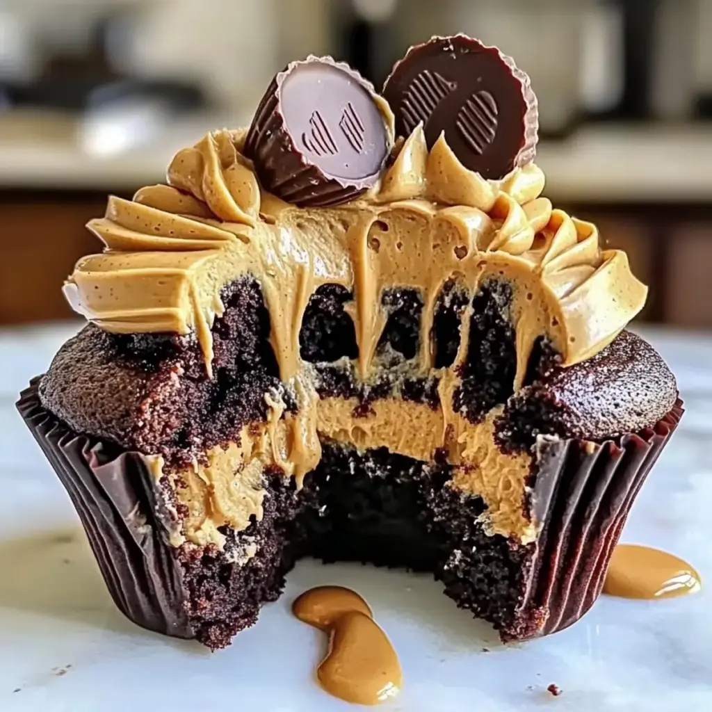 Peanut Butter Chocolate Cupcakes