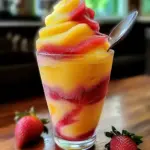 Pineapple Strawberry Swirled Slushies