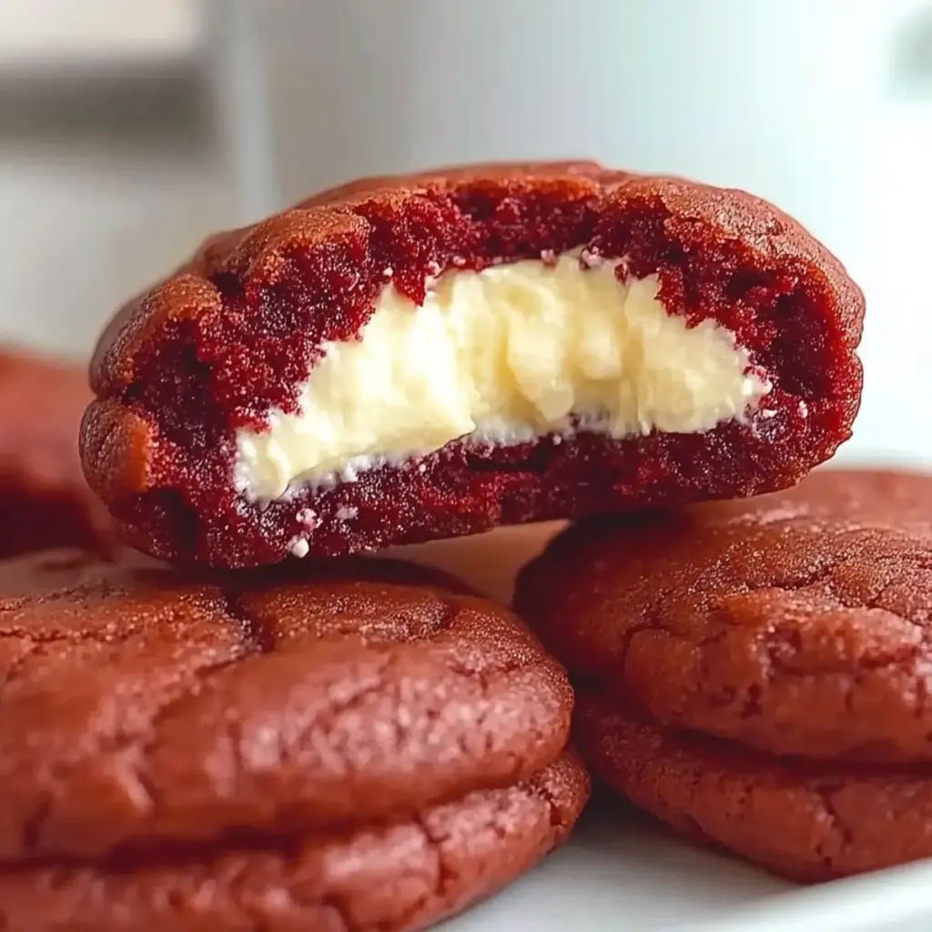 Red Velvet Cheesecake Stuffed Cookies