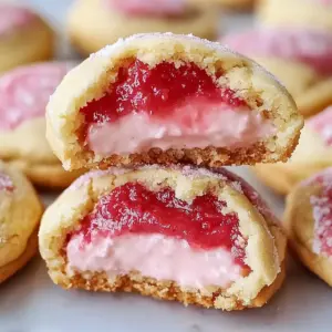 Soft Strawberry Cheesecake Cookies