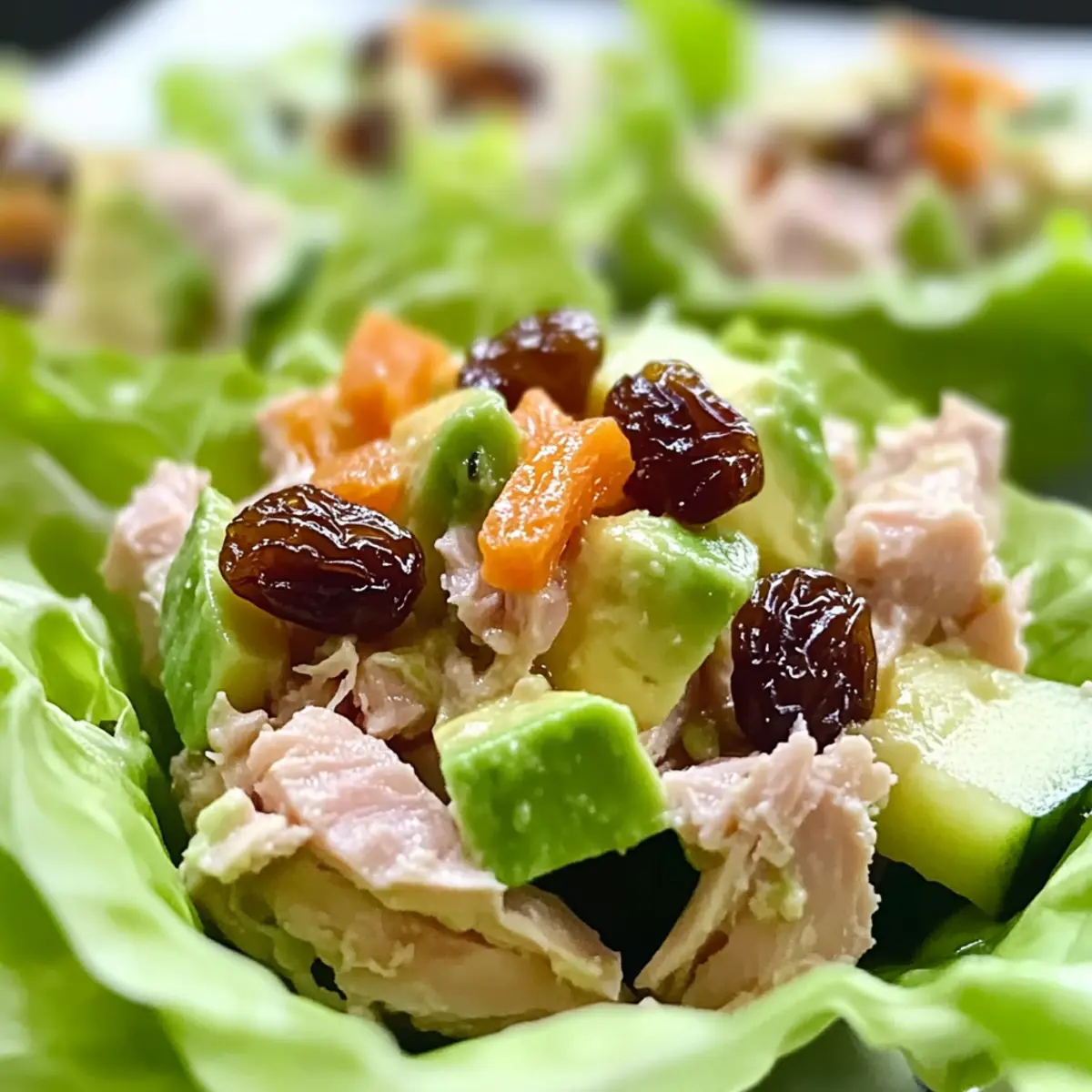 Tuna with Avocado and Raisins