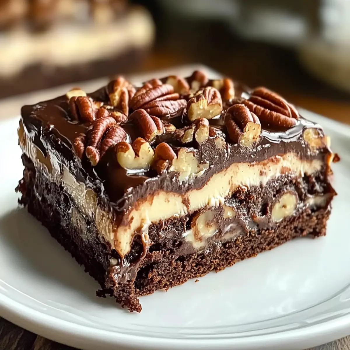 Chocolate Pecan Ooey Gooey Butter Cake