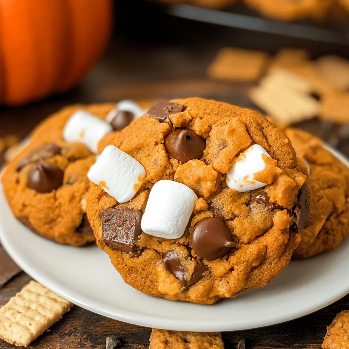 Pumpkin S’mores Cookies