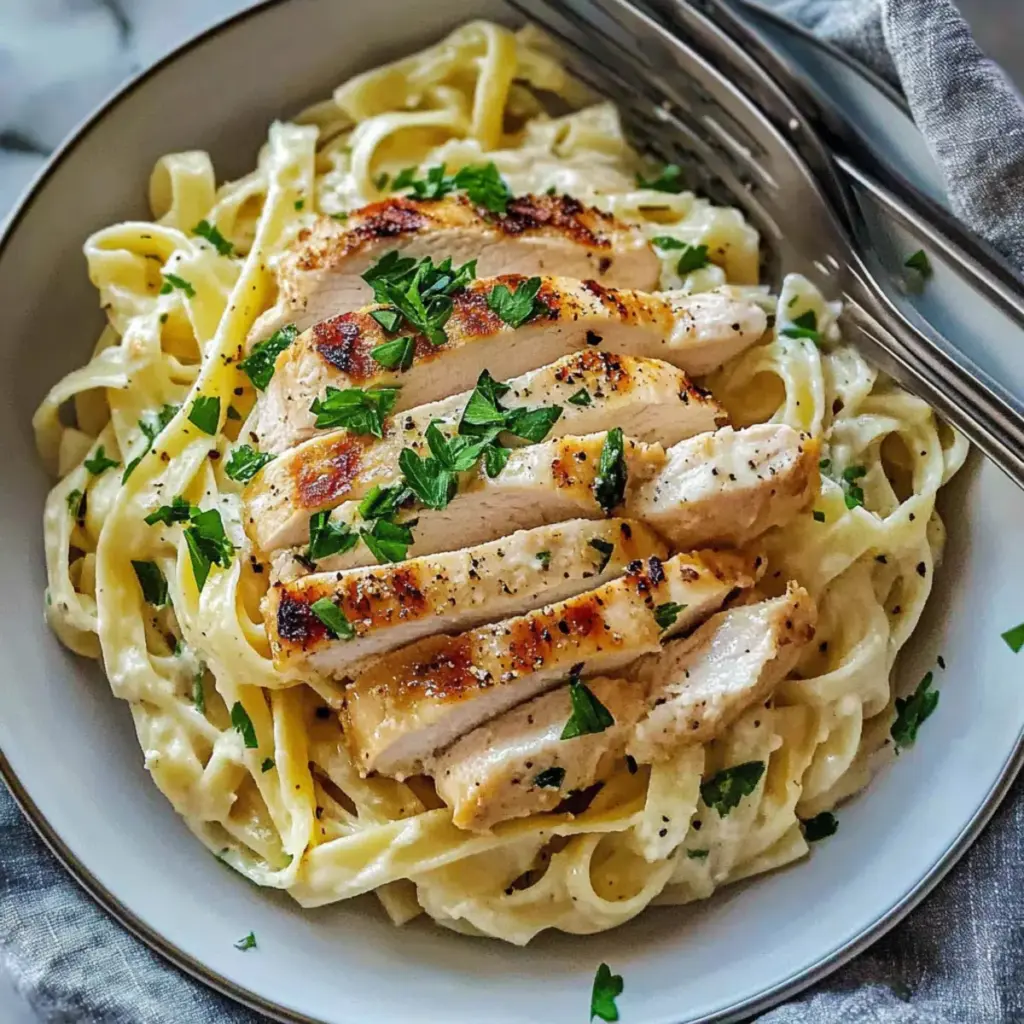 Grilled Chicken Alfredo Pasta