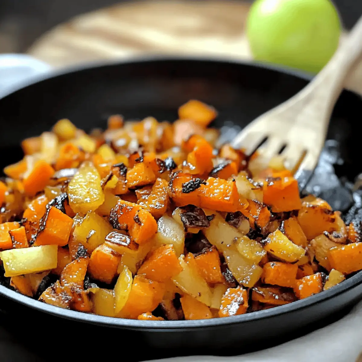 Caramelized Sweet Potato Apple Hash Browns