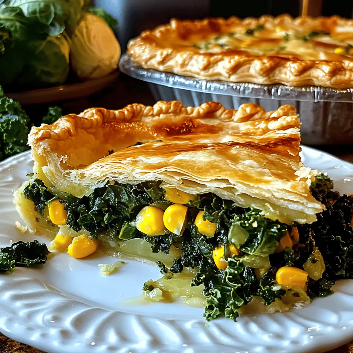 Brussels Sprouts Kale And Corn Pie