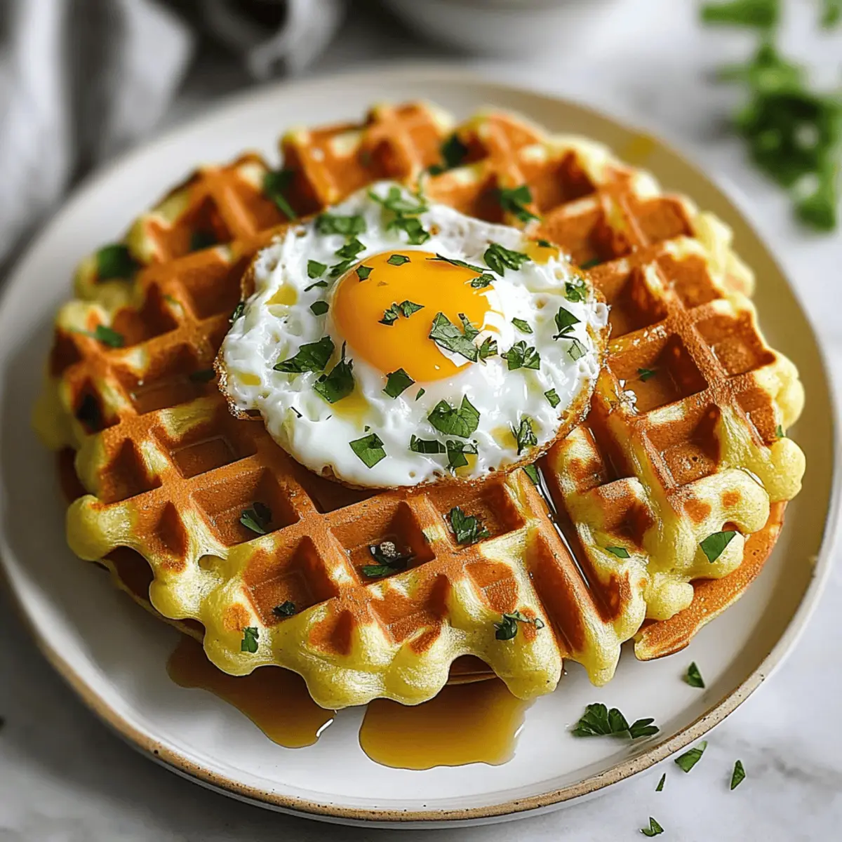 Cheesy Cauliflower Waffles