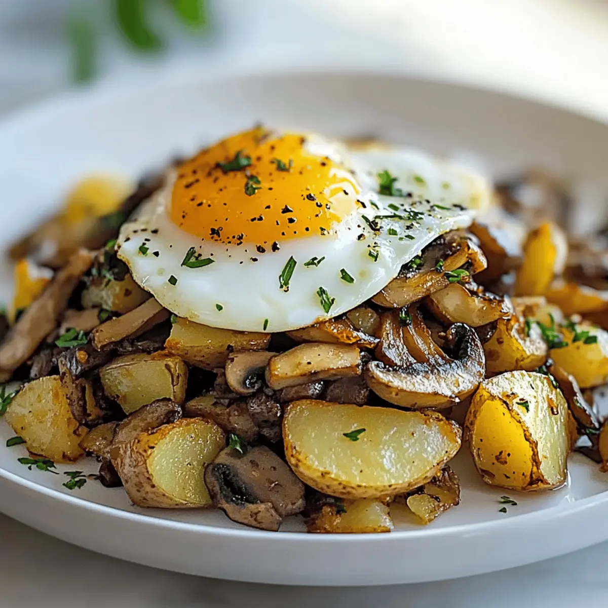 Wild Mushroom Hash And Eggs