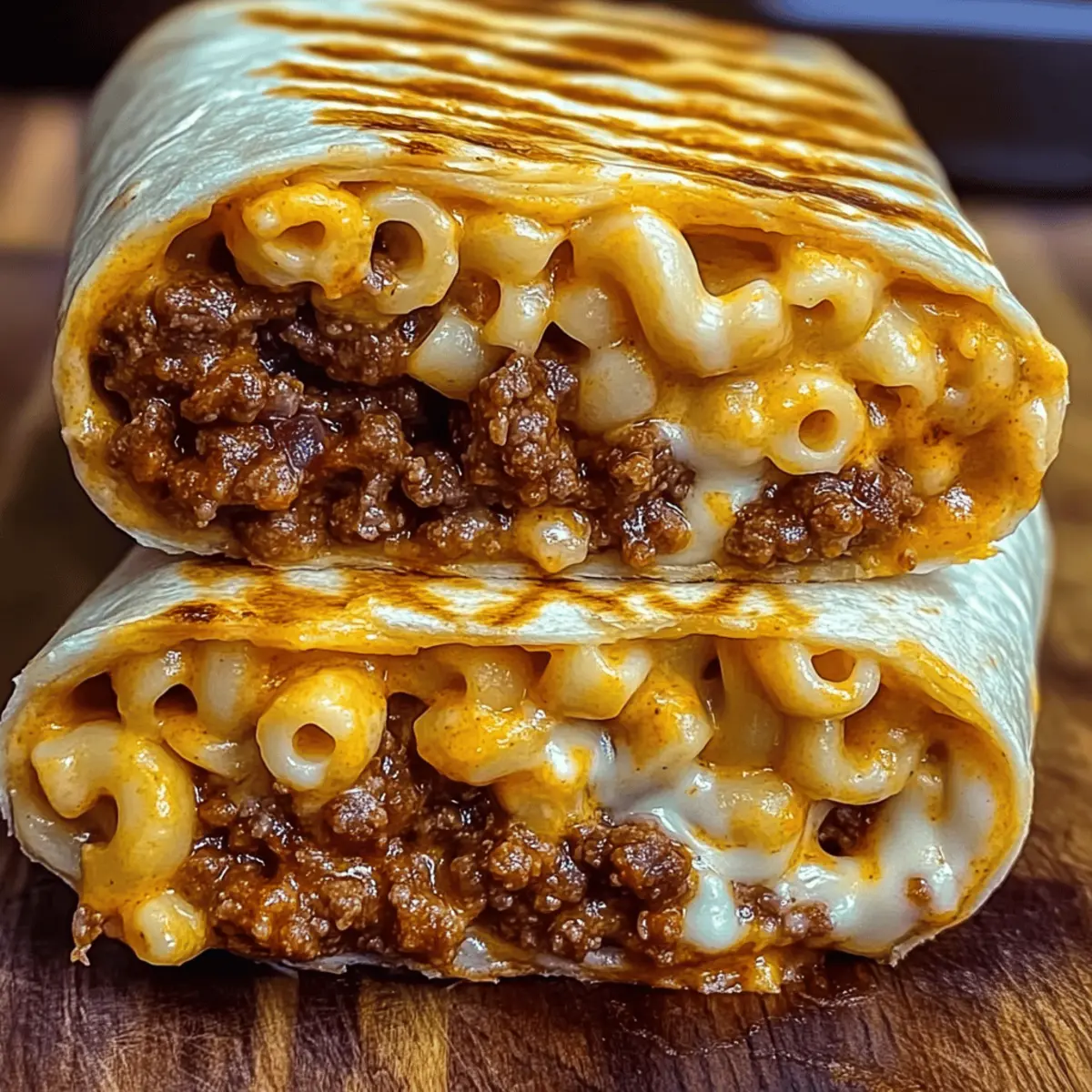 Sloppy Joe Mac and Cheese Wraps