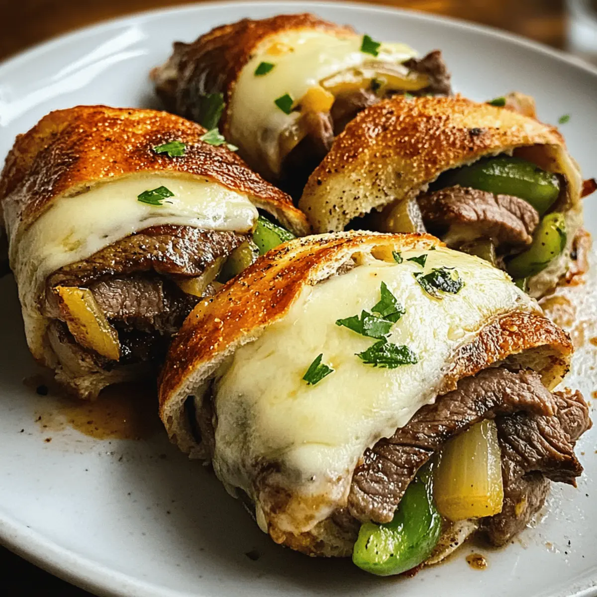 Keto Philly Cheesesteak Roll Ups