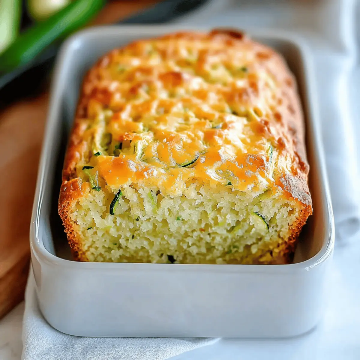 Green Onion Zucchini Cheddar Quick Bread