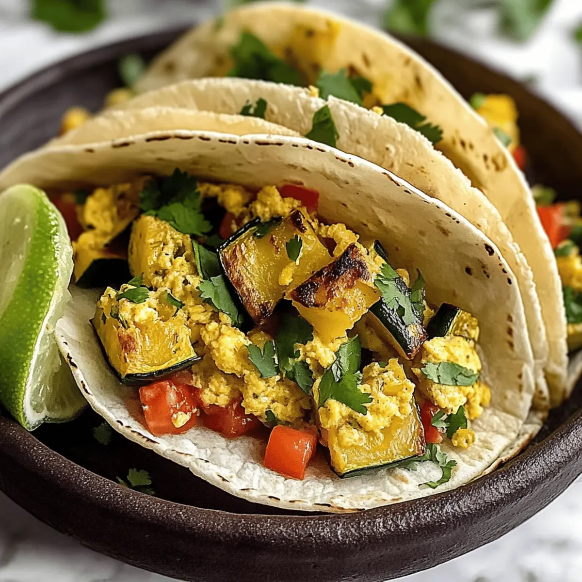 Squash & Scramble Breakfast Tacos