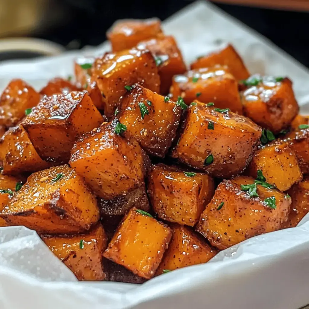 Roasted Sweet Potatoes with Cinnamon & Honey