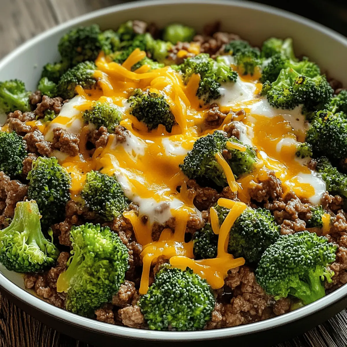Keto Hamburger Broccoli Skillet