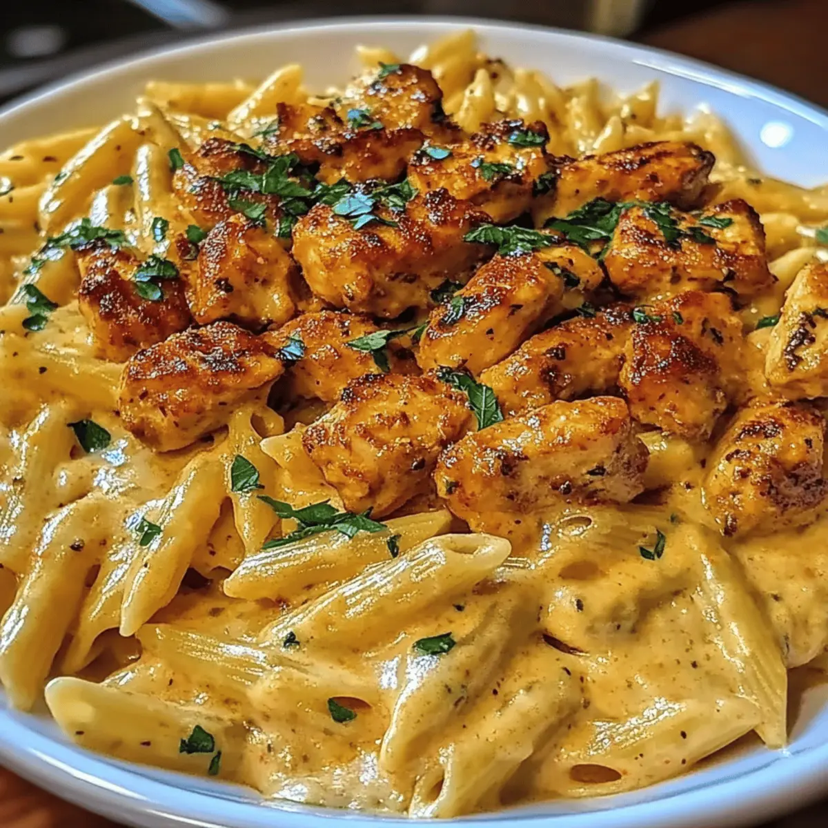 Cheesy Garlic Cajun Chicken Pasta