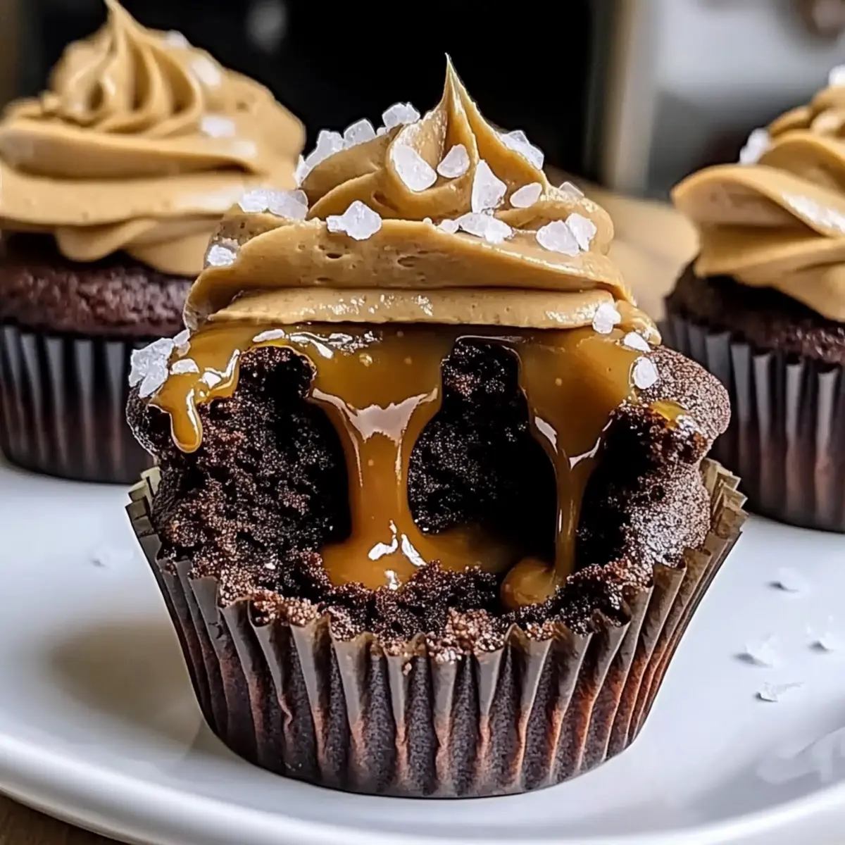 Salted Caramel Chocolate Cupcakes