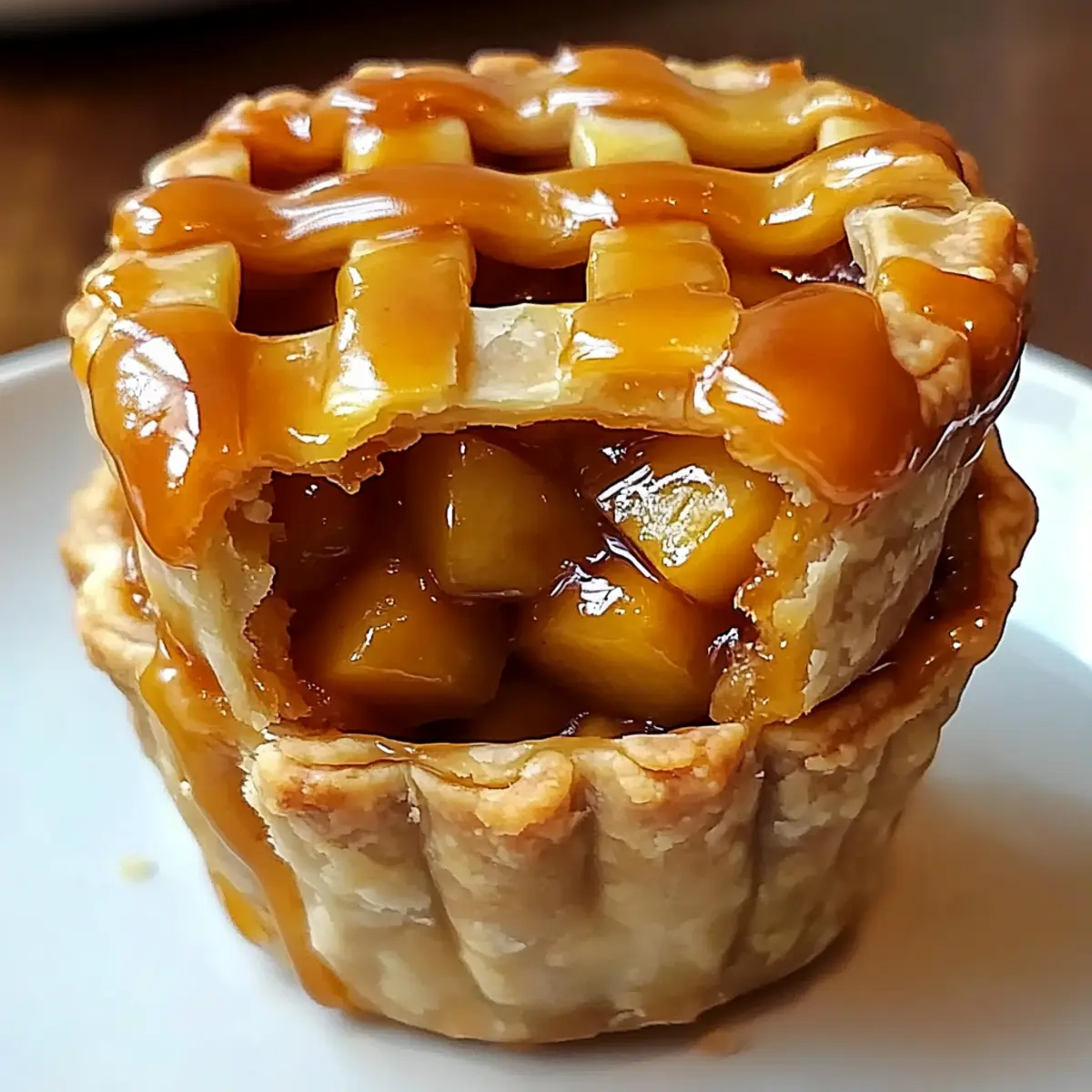 Salted Caramel Apple Mini Pies
