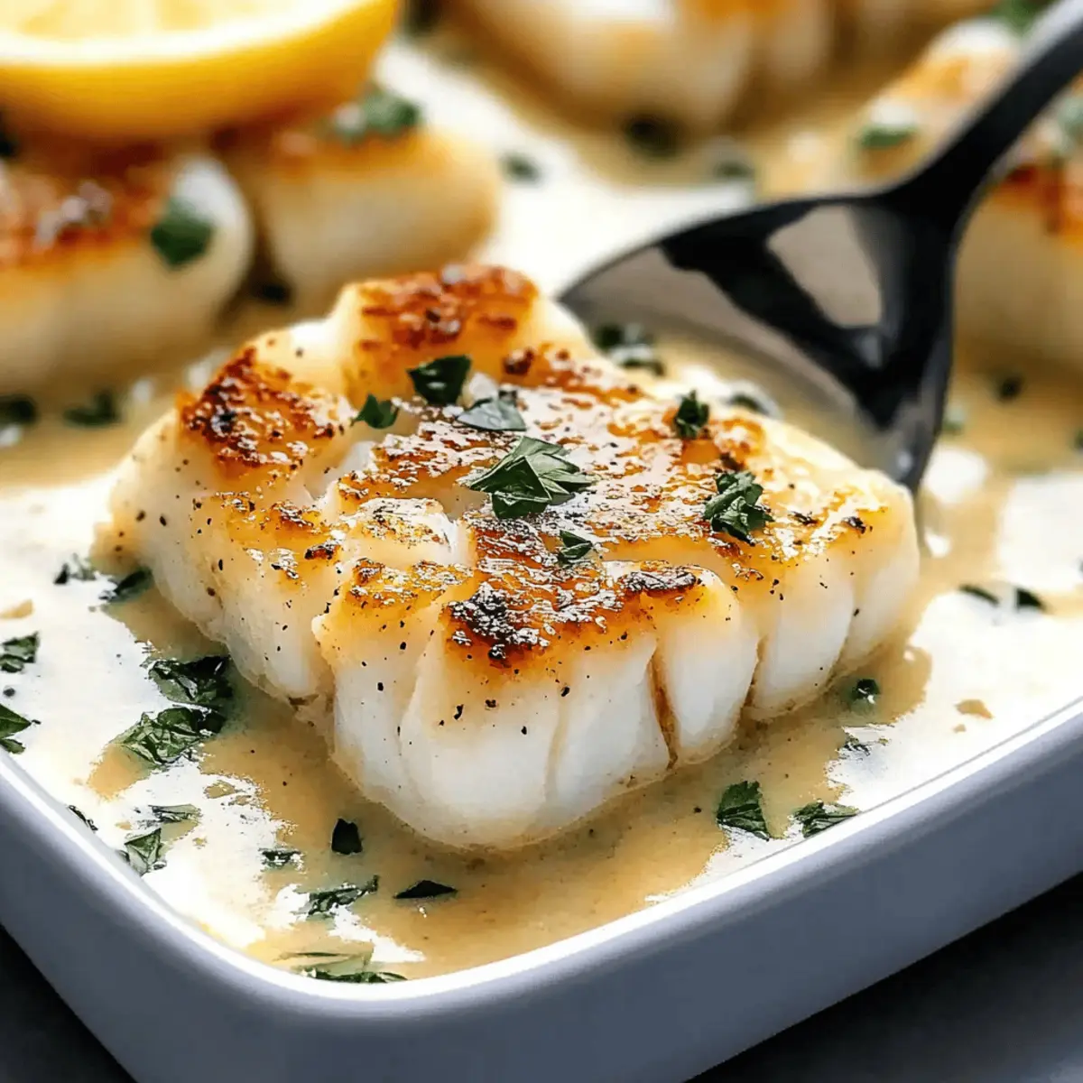 Tasty Baked Cod in Coconut Lemon Cream Sauce