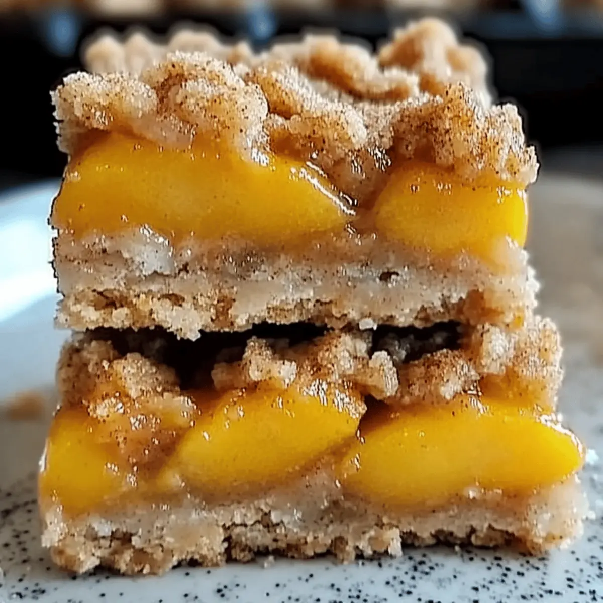 Cinnamon Peach Crumble Bars