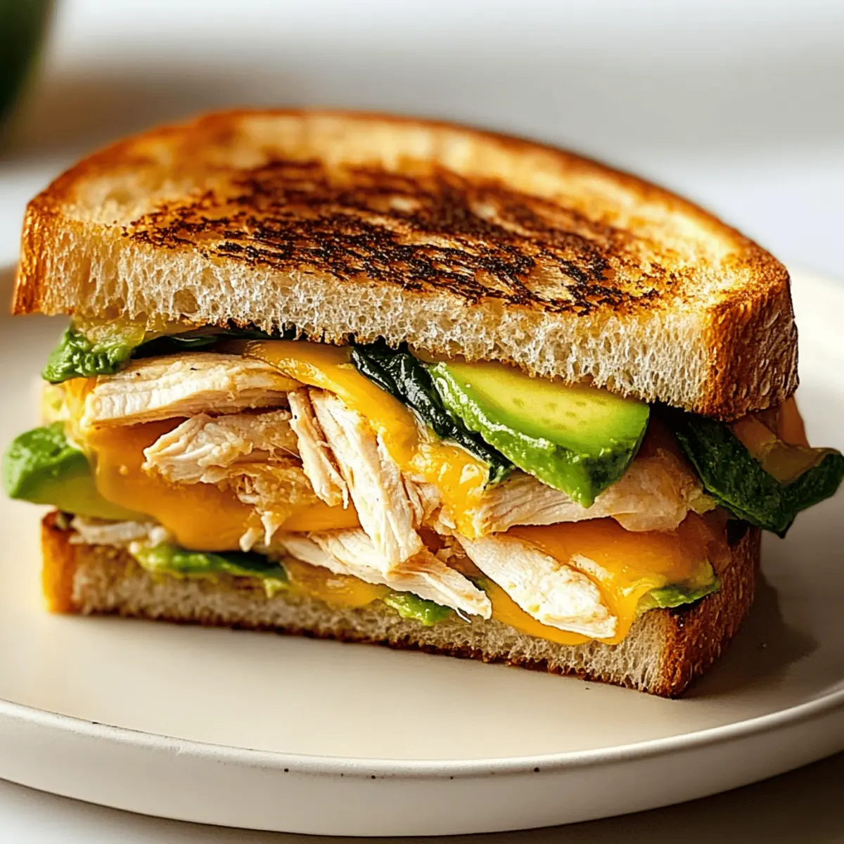 Chicken Avocado Melt Sandwich