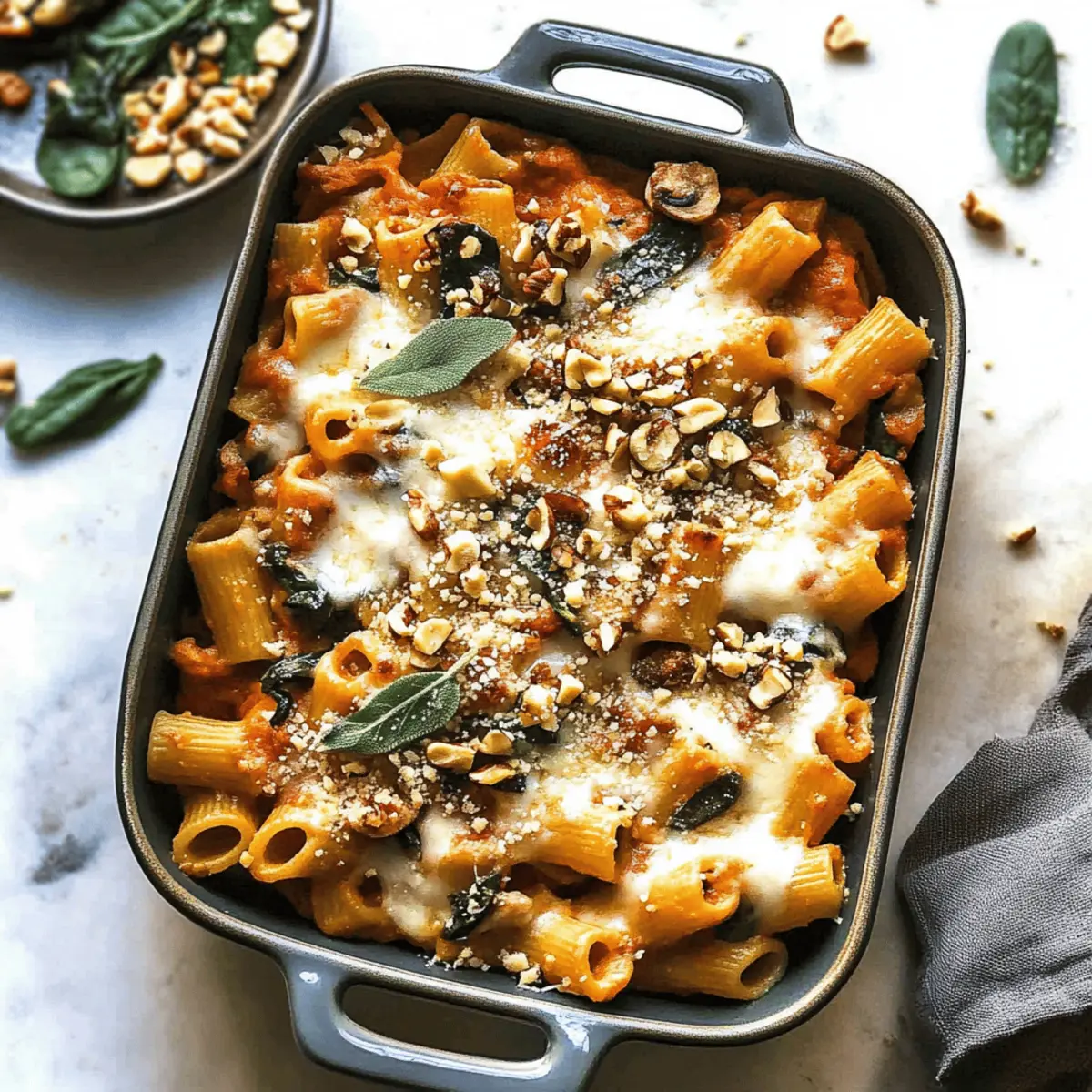 Pasta Bake with Pumpkin Tomato Sauce