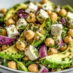 Chickpea Feta Avocado Salad