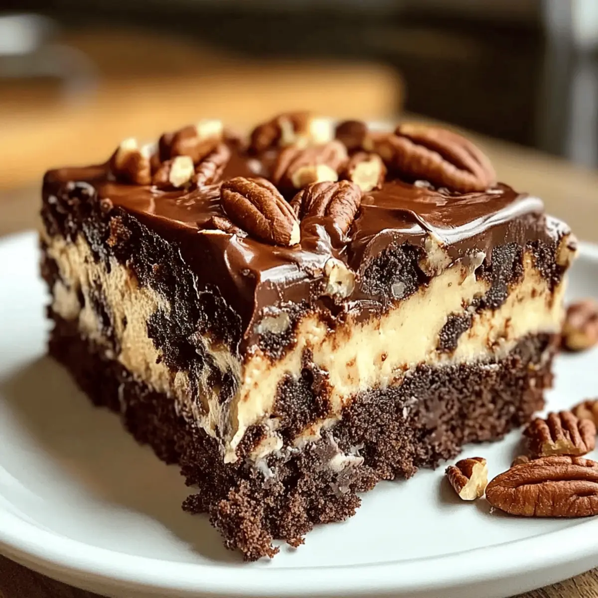 Chocolate Pecan Ooey Gooey Butter Cake