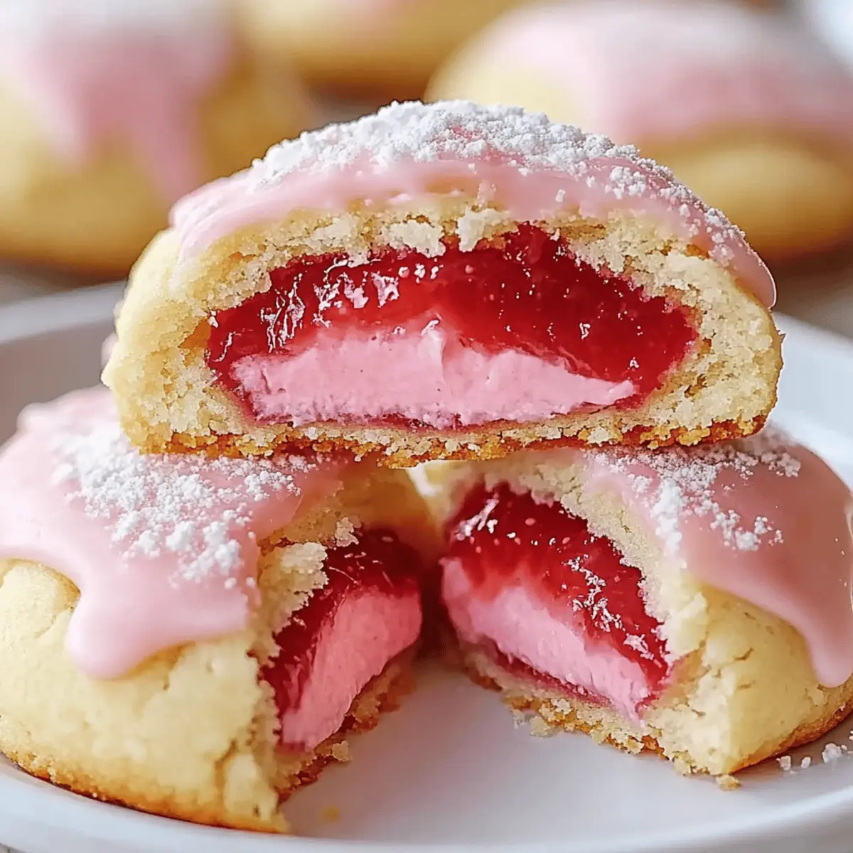 Soft Strawberry Cheesecake Cookies