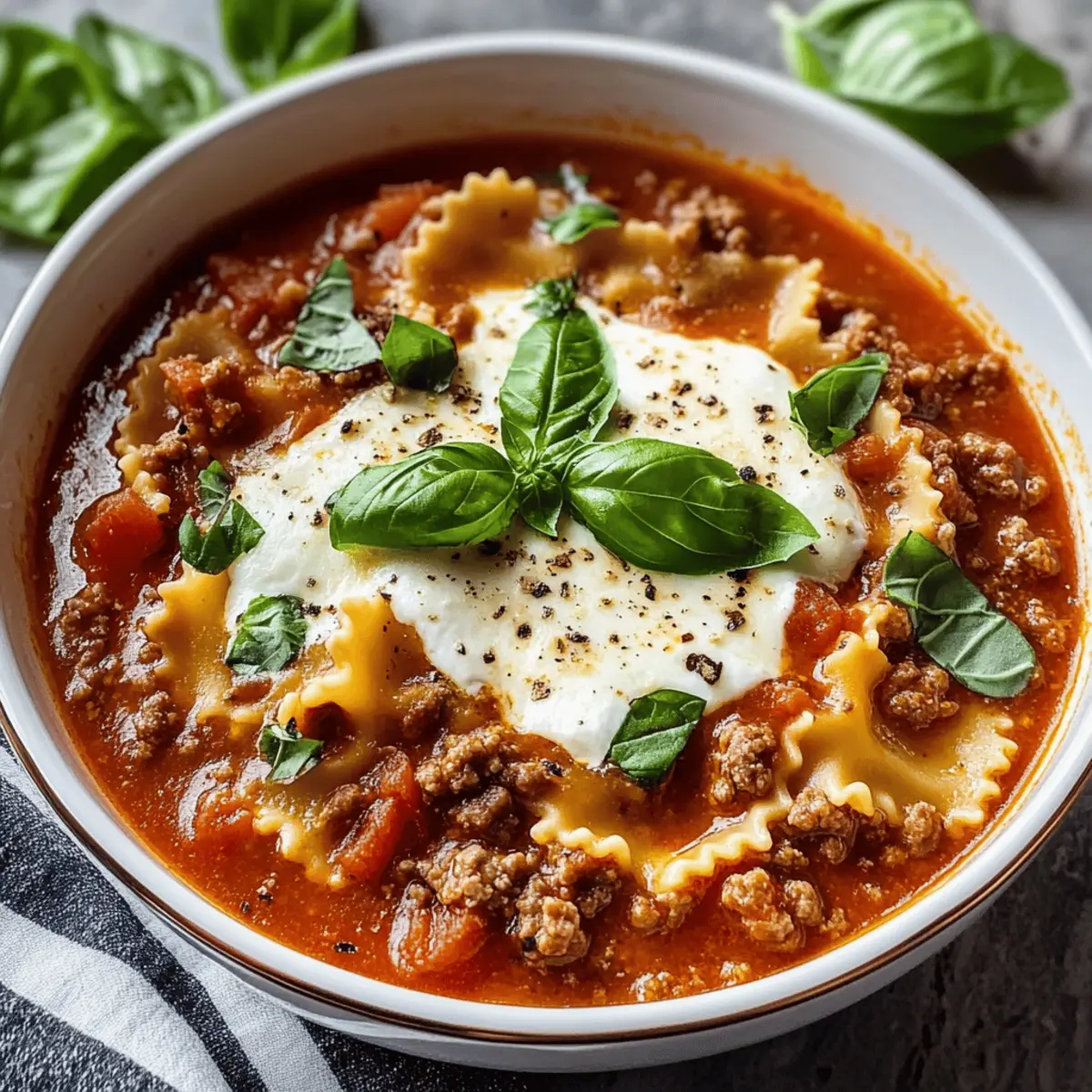Crockpot Lasagna Soup