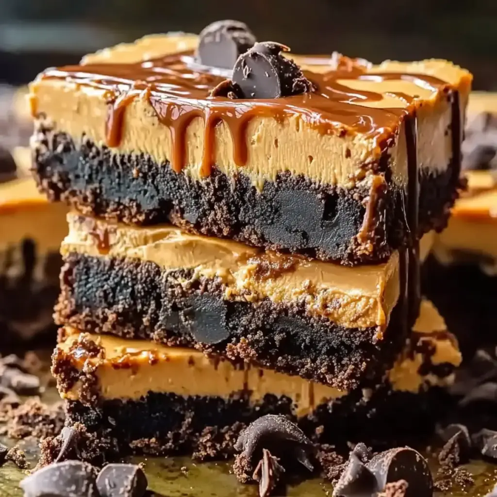 Dulce de Leche Chocolate Cheesecake Bars