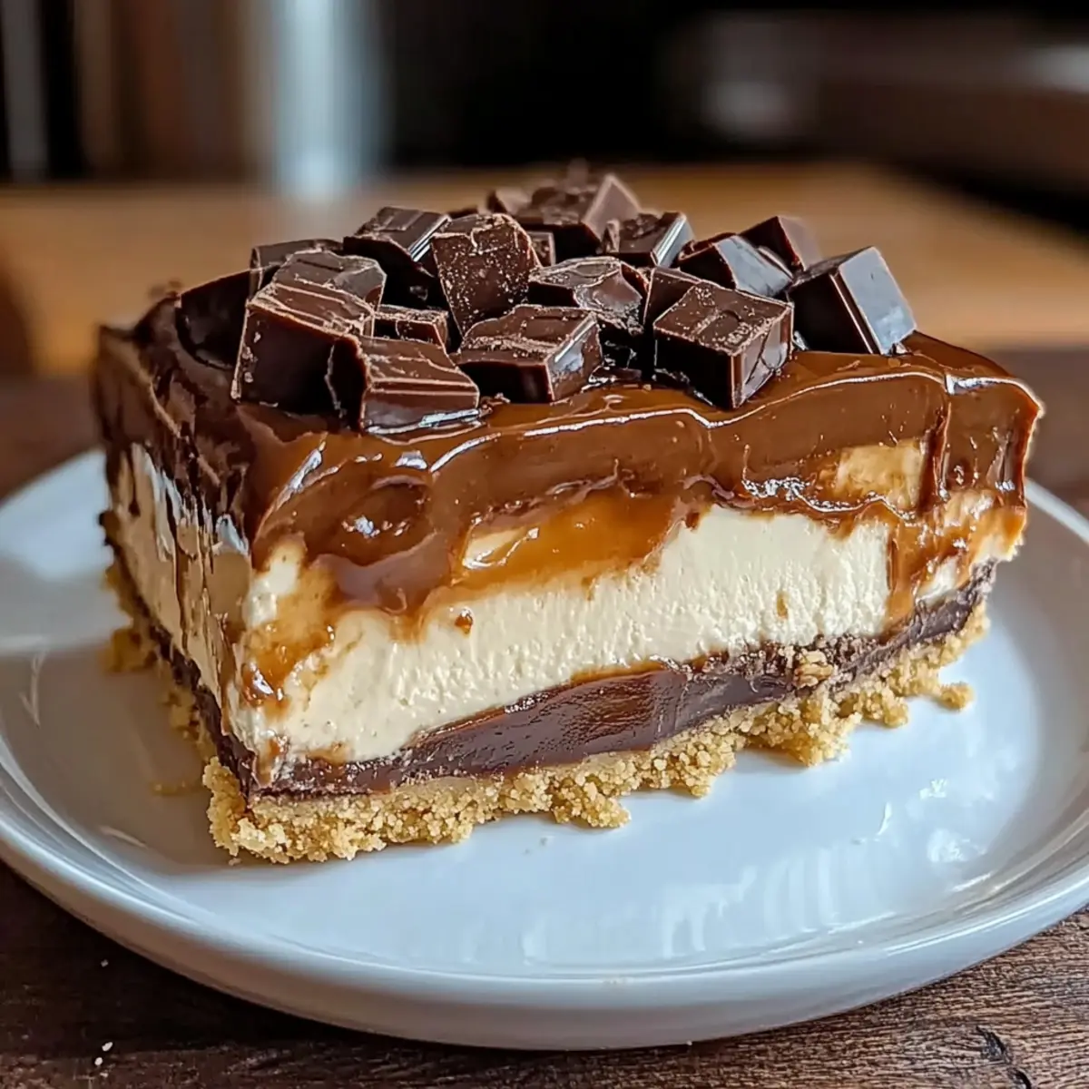 No-Bake Twix Cheesecake