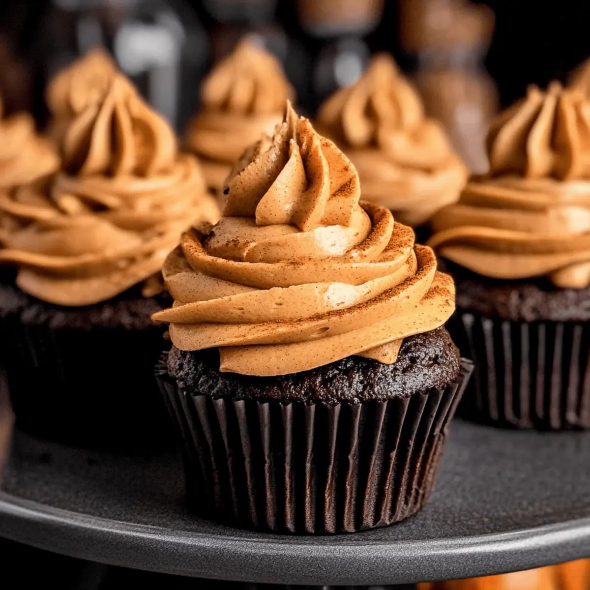 Chocolate Pumpkin Cupcakes