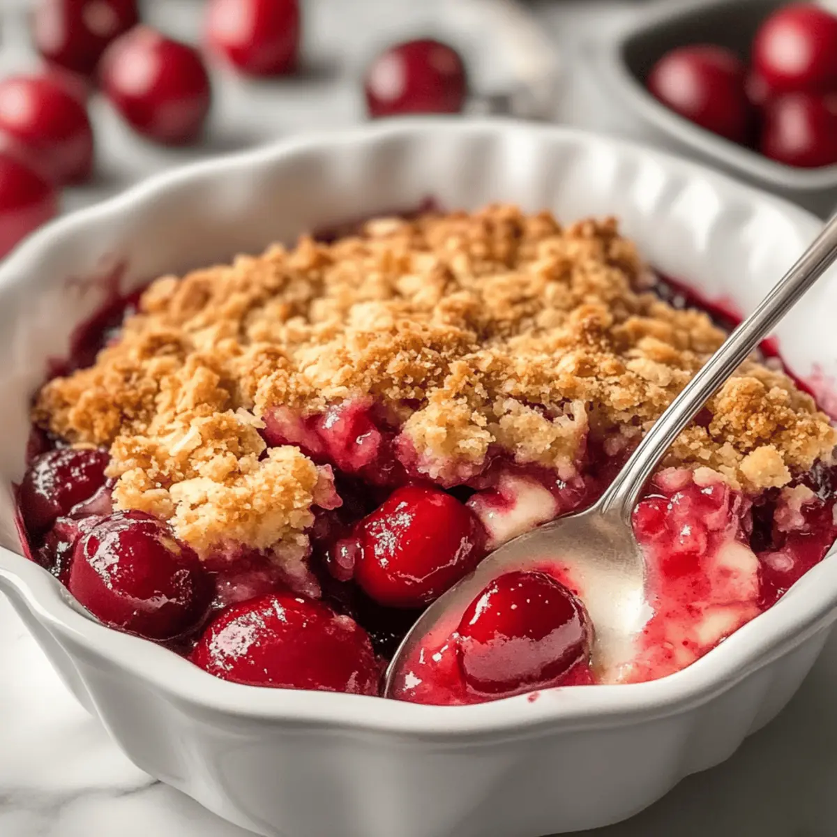 Homemade Cherry Crumble