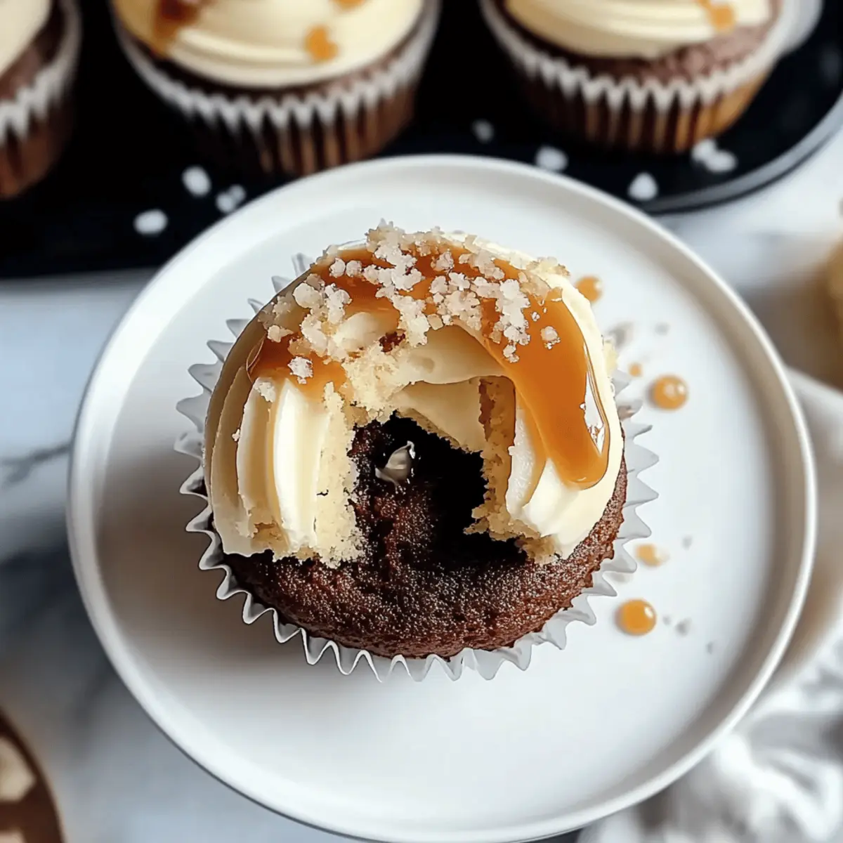 Salted Caramel Cream Cheese Cupcakes
