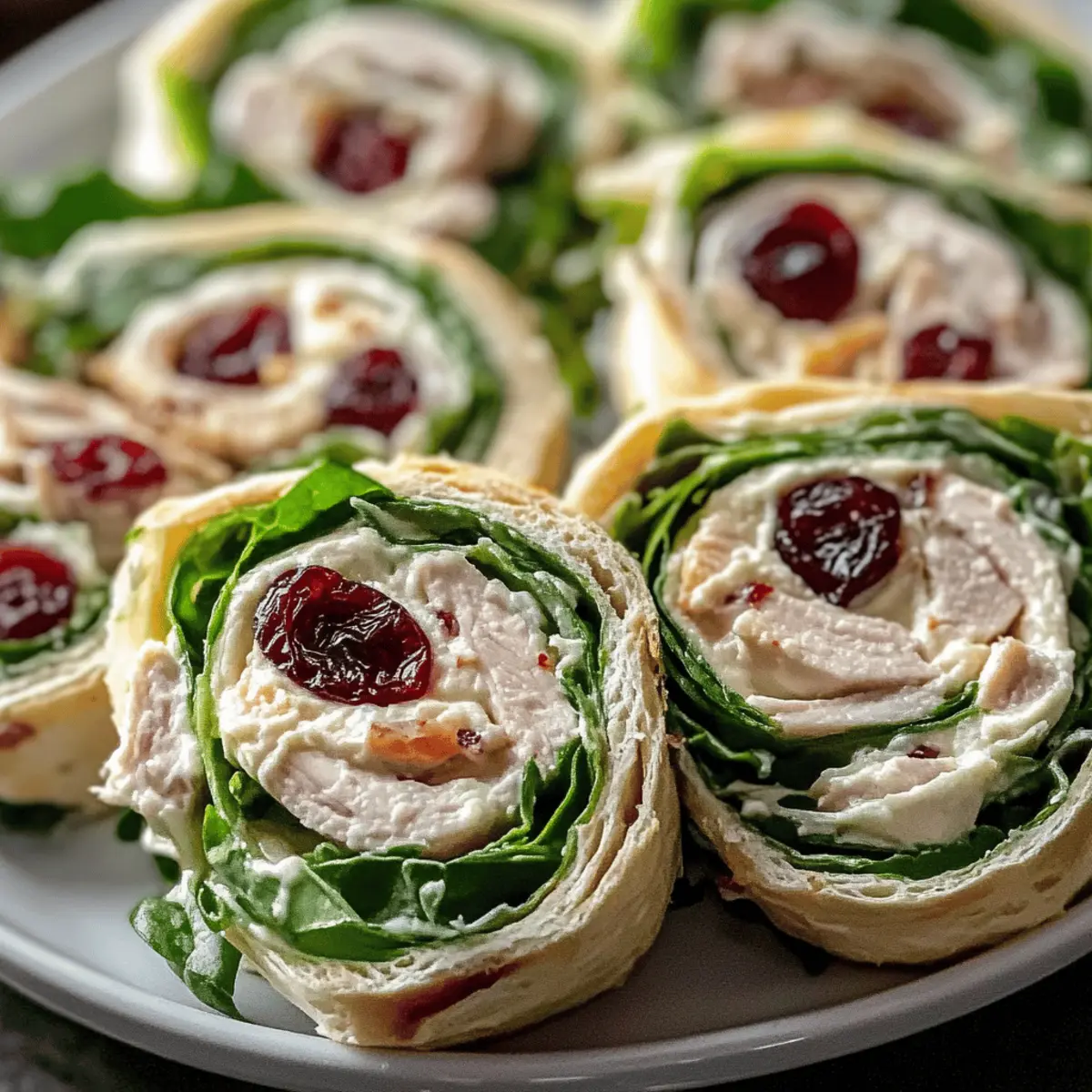 Turkey Cranberry Pinwheels