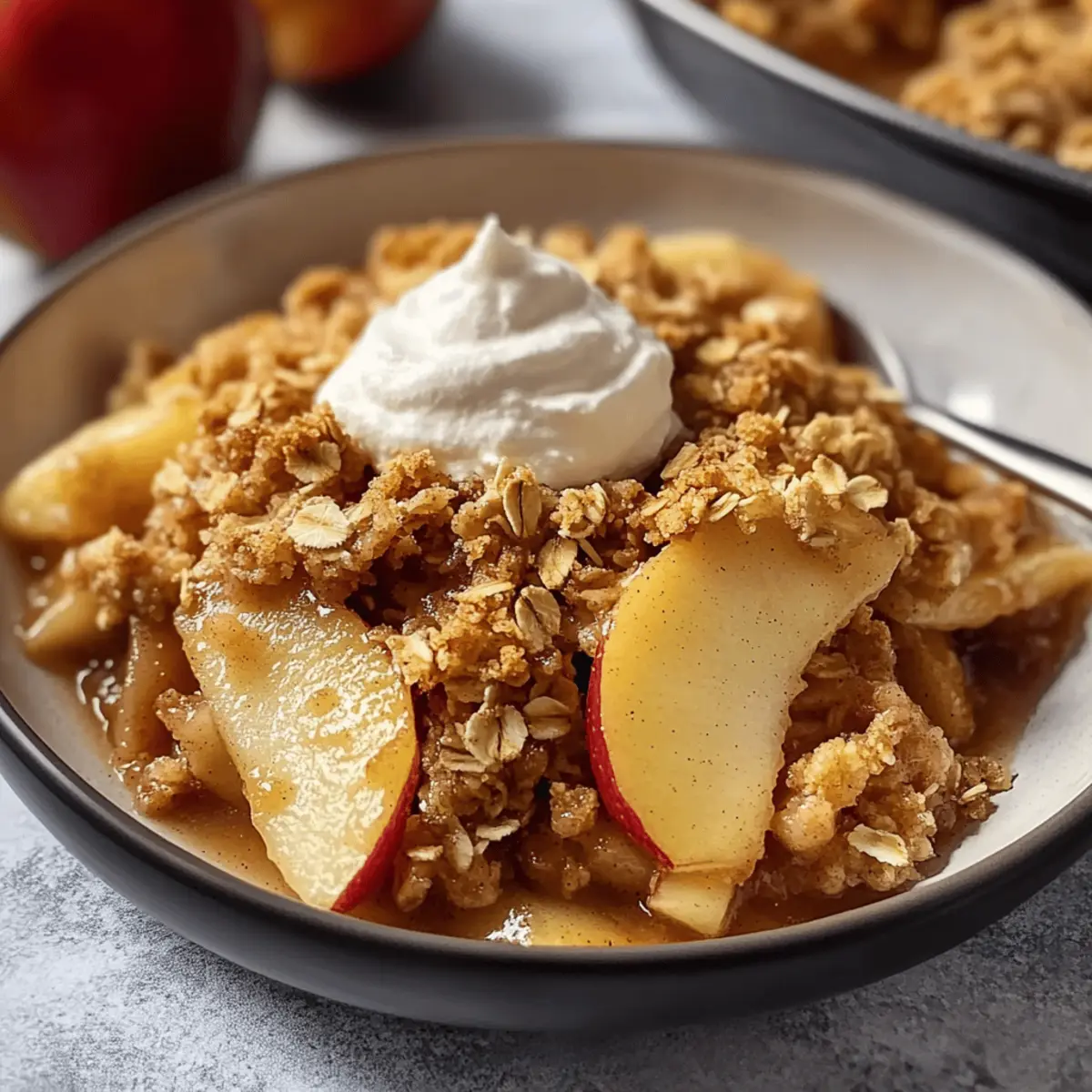 Air fryer apple crisp