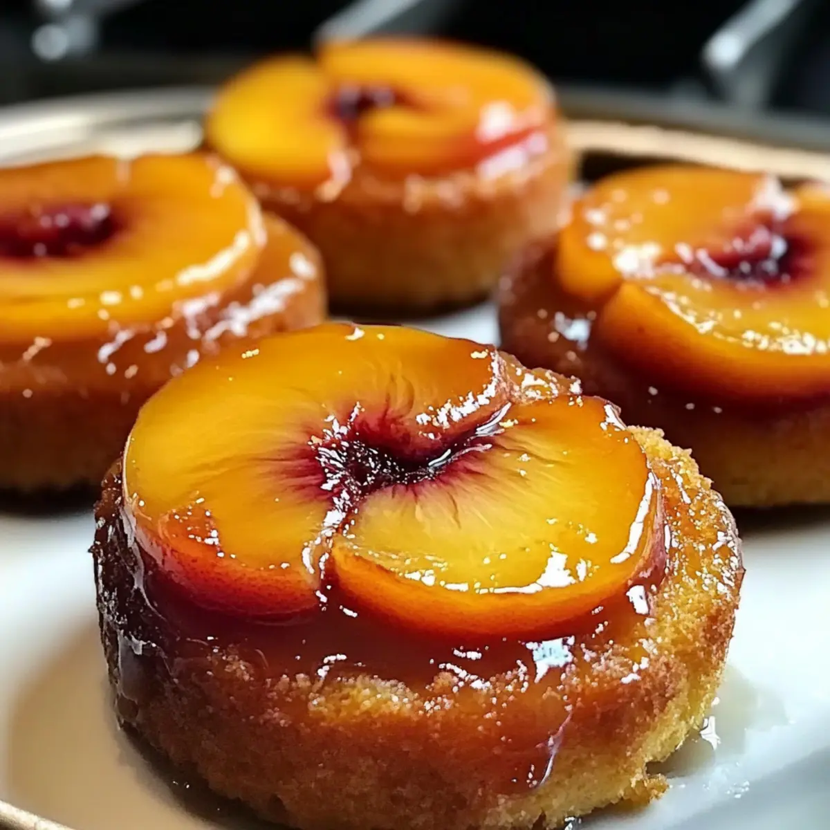 Peach Upside-Down Mini Cakes