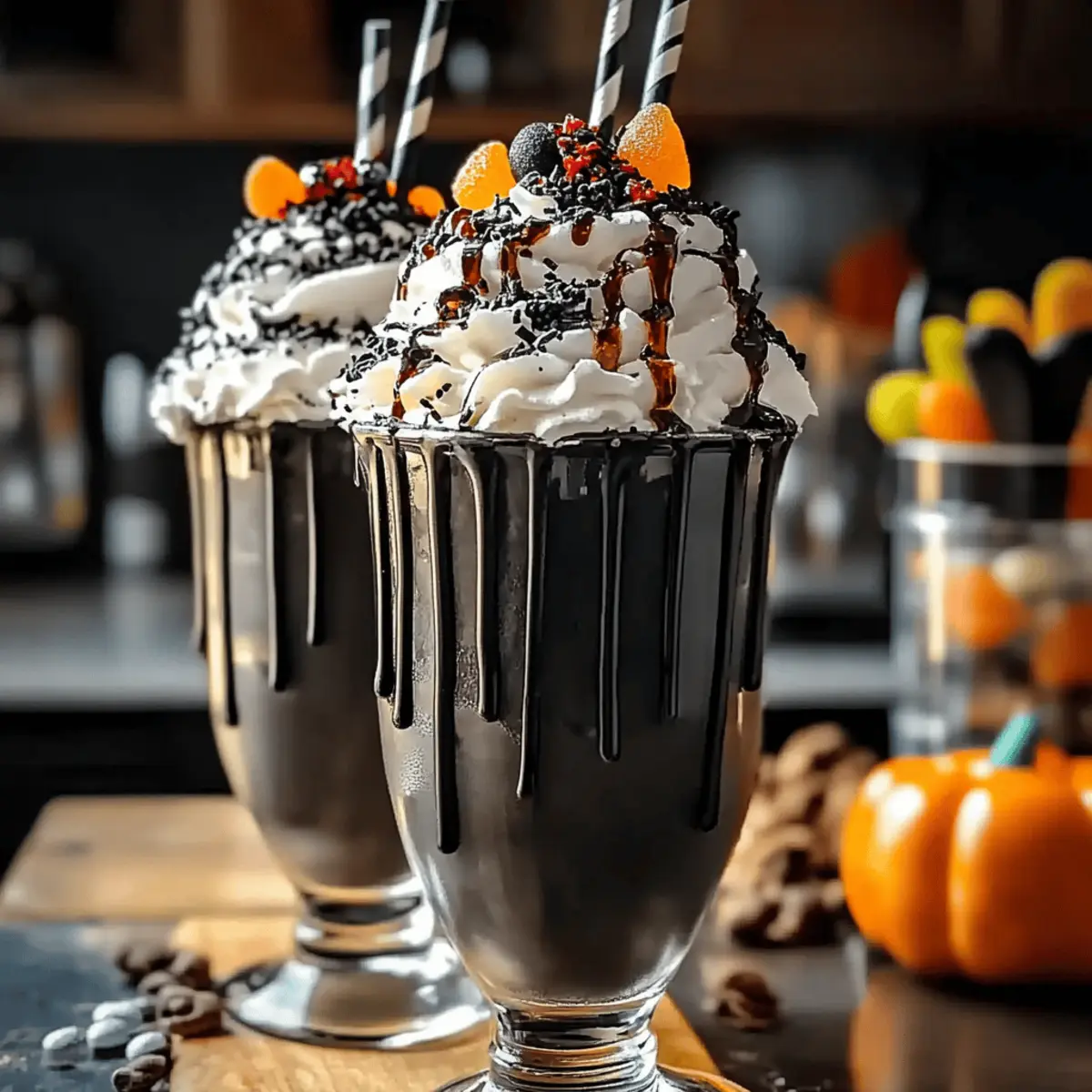 Black Halloween Milkshake