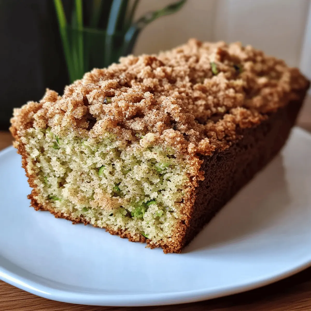 Cinnamon Streusel Topped Zucchini Bread