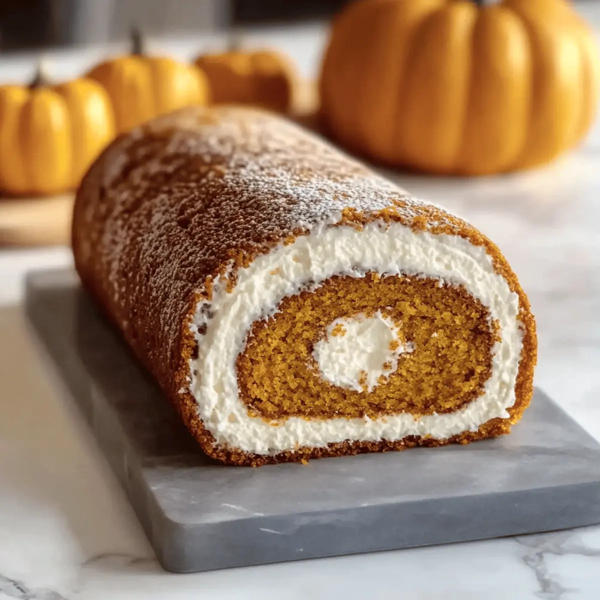 Fall Pumpkin Spice Roll Cake
