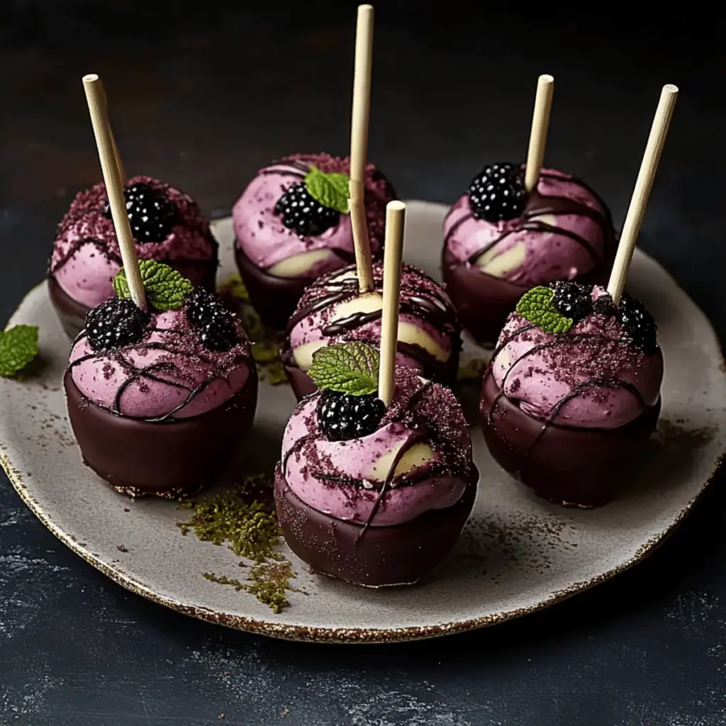 Forbidden Forest Blackberry Cheesecake Pops