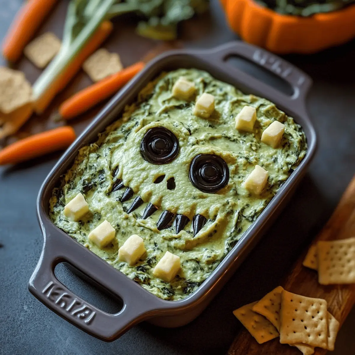 Franken-Spinach Monster Dip