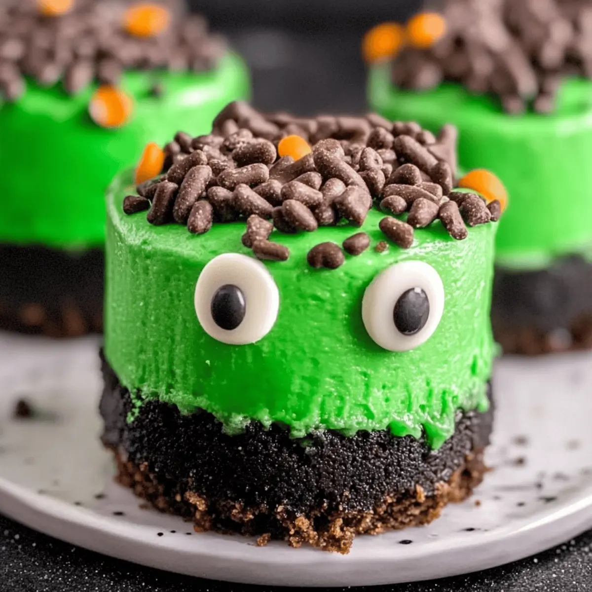 Frankenstein Mini Cheesecakes