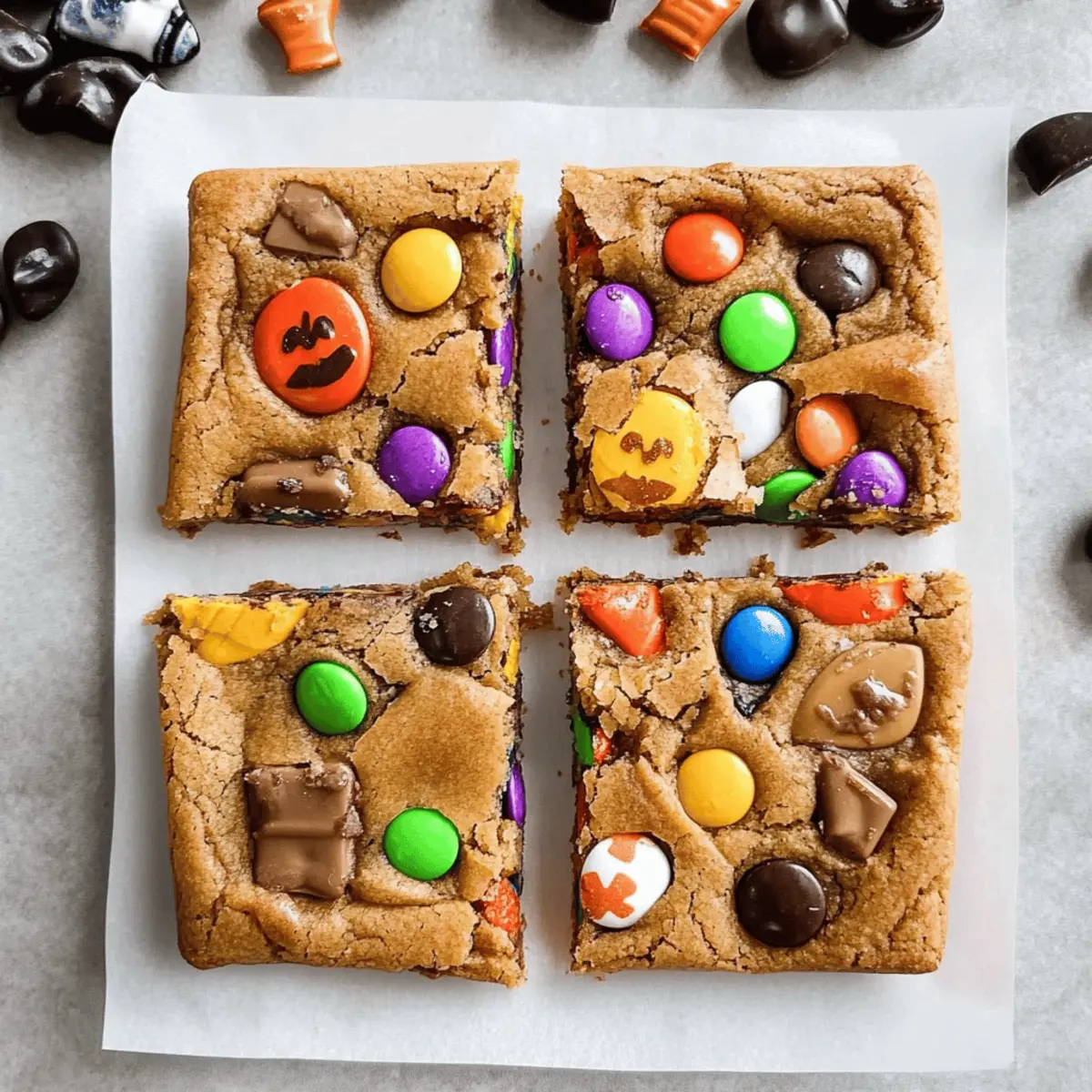Halloween Candy Cookie Bars