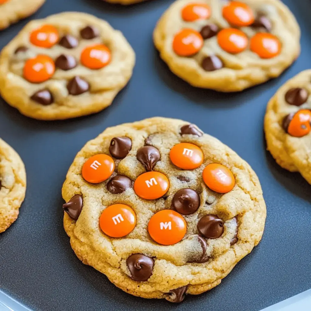 Halloween M&M’s Chocolate Chip Cookies