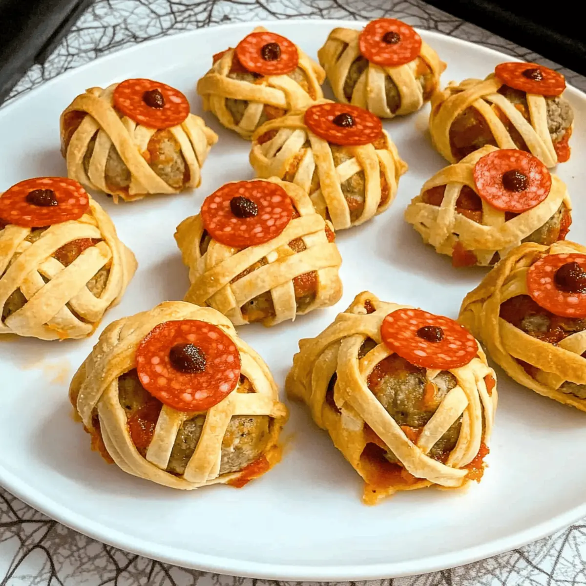 Halloween Mummy Meatballs